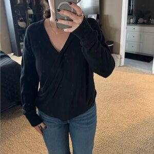 J. Crew Classic Black Knit Top